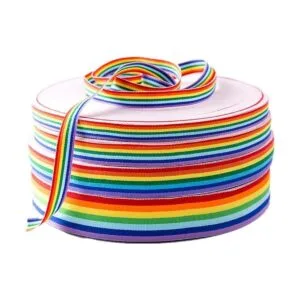 Cintas de grogrén arco iris de 32.8 ft para envolver_7