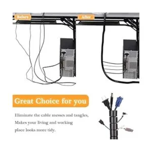 Tubo enrollado en espiral negro para administración de_2