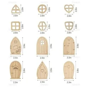 AUEAR Paquete de 48 puertas de jardín de madera en_2
