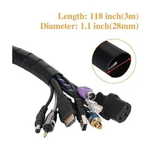 Tubo enrollado en espiral negro para administración de_3