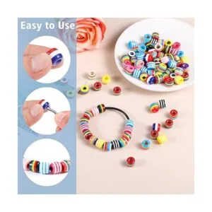 QXUJI 100 cuentas europeas de agujero grande cuentas_3