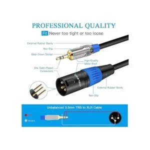 Cable XLR de 0.138 in a XLR enchufe estéreo de 18 a XLR_5