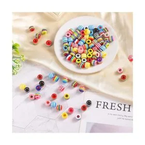 QXUJI 100 cuentas europeas de agujero grande cuentas_7