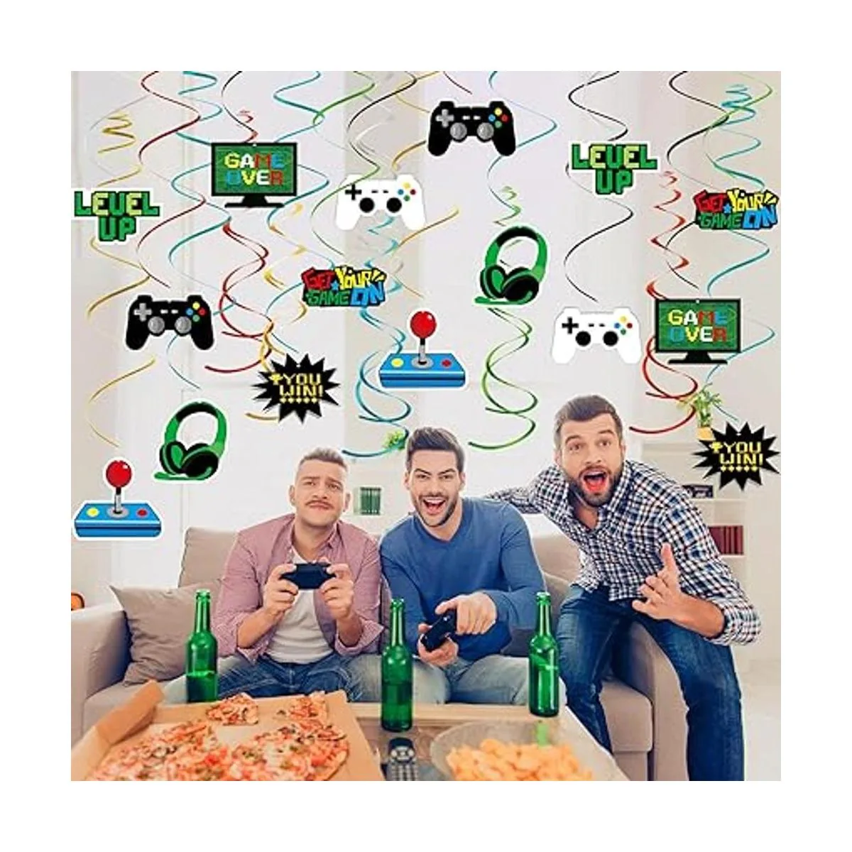 MIAHART 34 piezas de video juegos colgantes de fiesta de_7