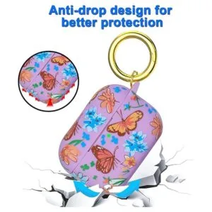 Slinbee Funda para Airpods Pro funda de mariposa suave y_2