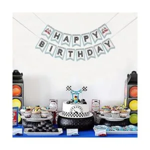 Banner retro de feliz cumpleaños de carreras Banner de_3