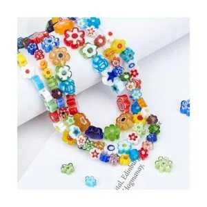 OLYCRAFT 236 cuentas de cristal hechas a mano Millefiori_4