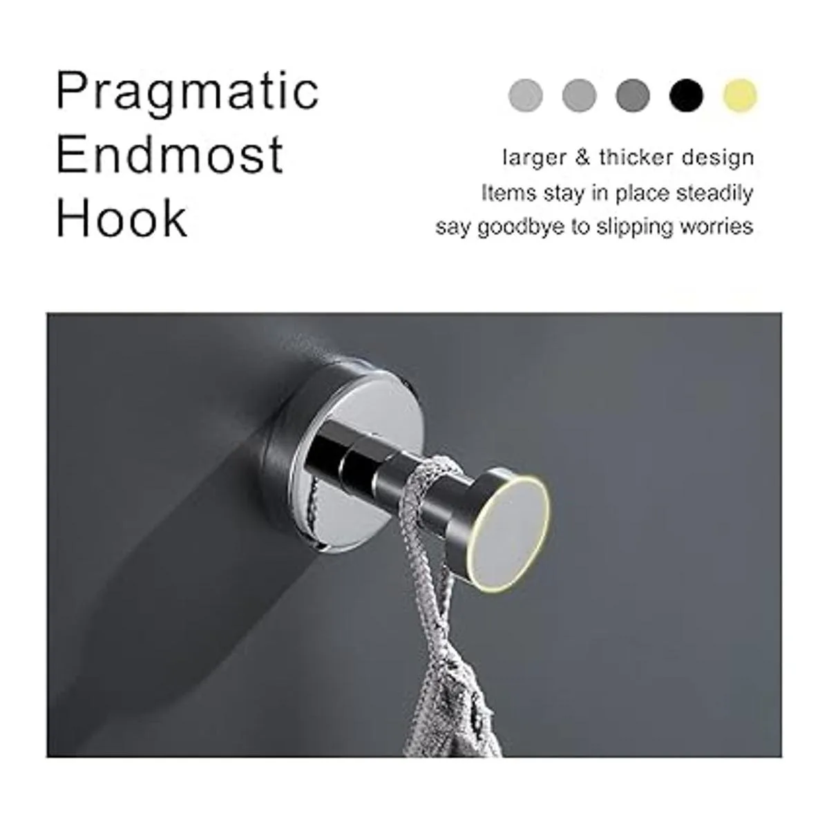 APLusee SUS304 Gancho para toallas de baño cromado_5