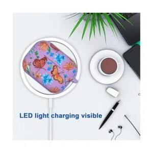 Slinbee Funda para Airpods Pro funda de mariposa suave y_5