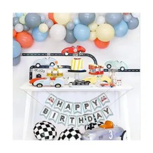 Banner retro de feliz cumpleaños de carreras Banner de_4