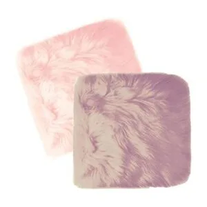 Qioly Paquete de 2 alfombras de piel sintética con cojín_1