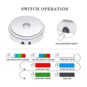 PHOSOK Base de luz LED multimodal multicolor con luz_3