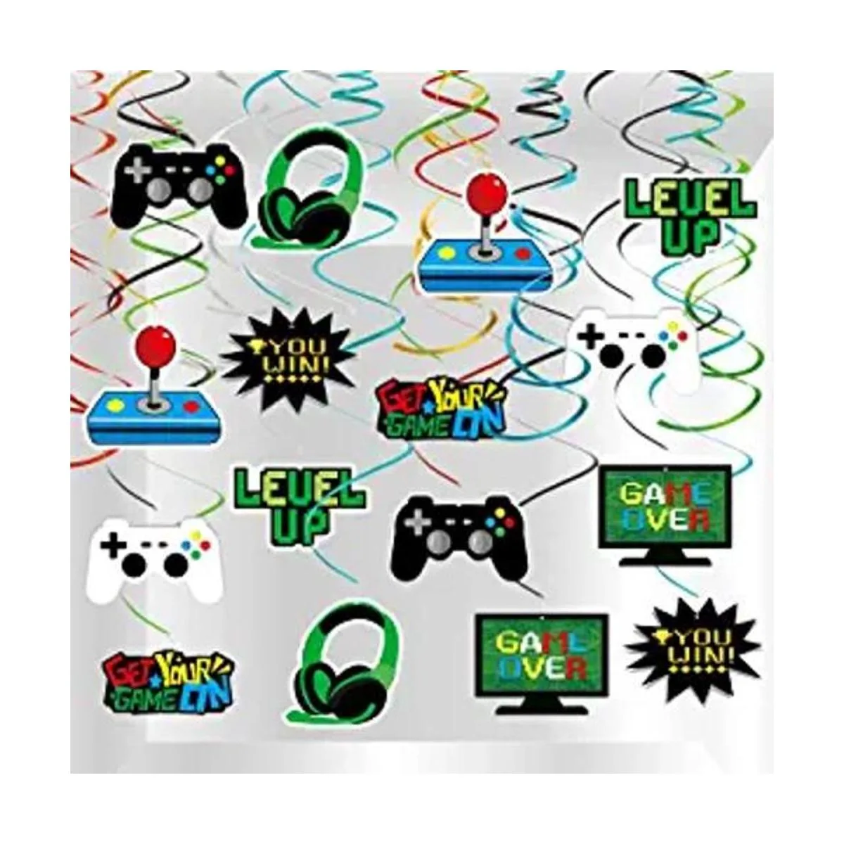 MIAHART 34 piezas de video juegos colgantes de fiesta de_1