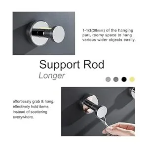 APLusee SUS304 Gancho para toallas de baño cromado_4