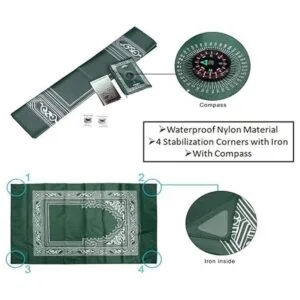 Hitopin 2 alfombrillas de oración de viaje 23.6 x 39.4_4