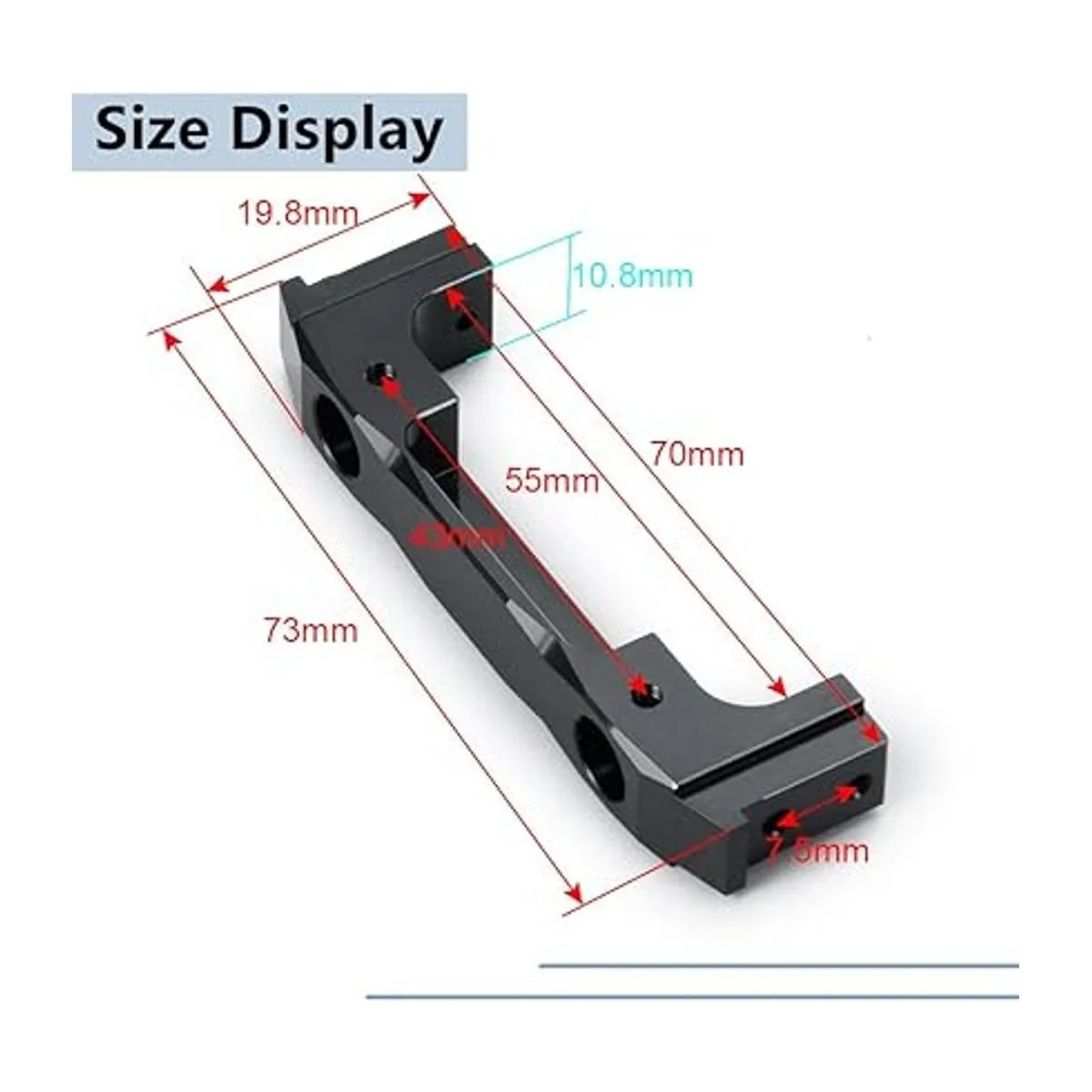 Aleación de metal placa trasera parachoques montaje para_5