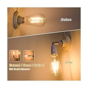 Extensor de enchufe de luz E26E27 flexible de 180_2
