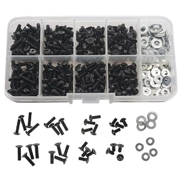 Vgoohobby 340 piezas universal M3 tornillo caja reparación_2