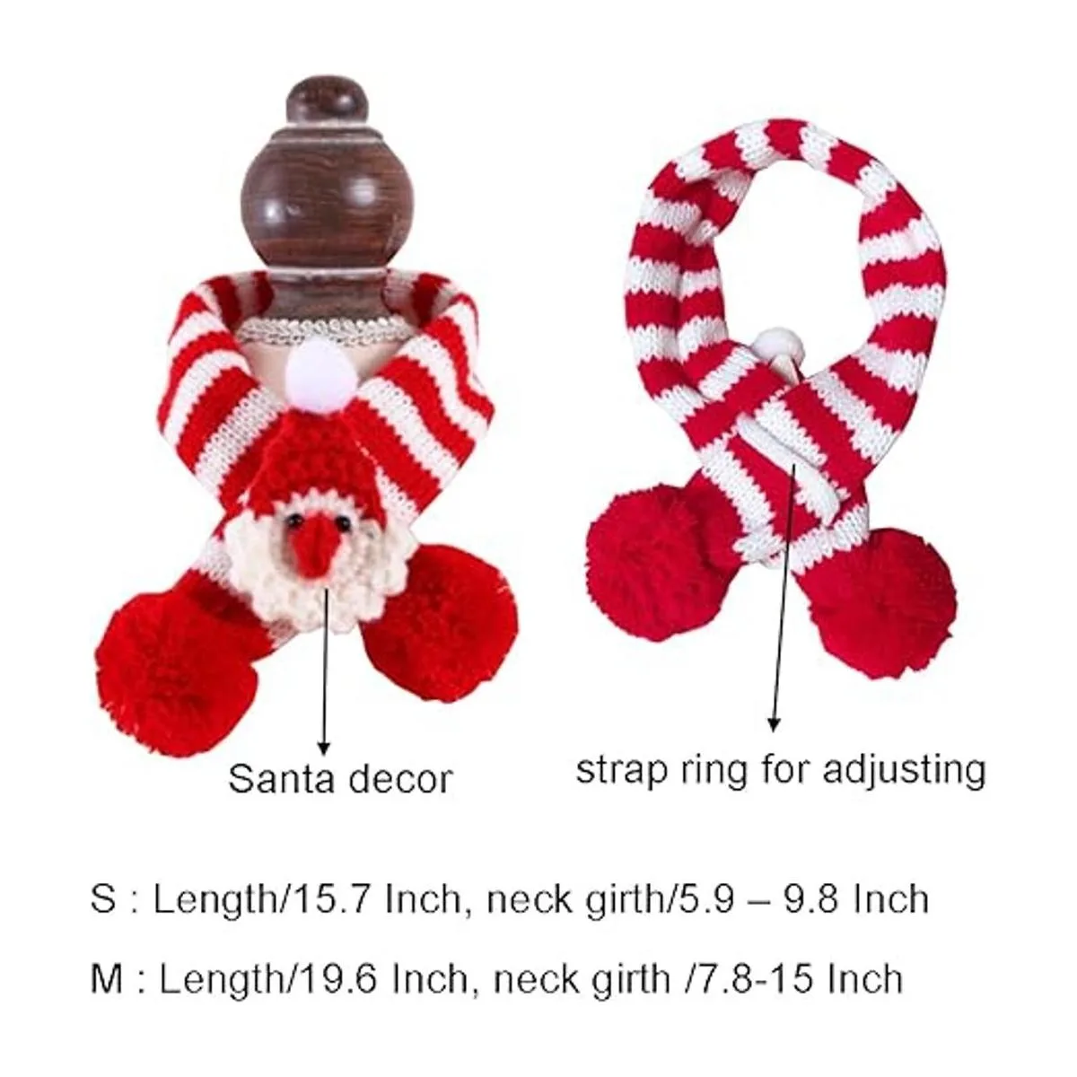 ANIAC Bufanda de Navidad para mascotas con Papá Noel_4