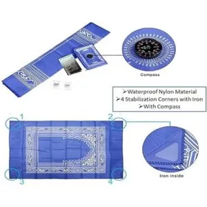 Hitopin 2 alfombrillas de oración de viaje 23.6 x 39.4_5