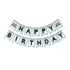 Banner retro de feliz cumpleaños de carreras Banner de_1