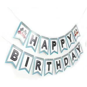 Banner retro de feliz cumpleaños de carreras Banner de_7