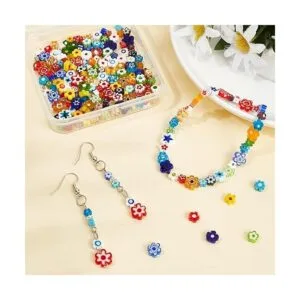 OLYCRAFT 236 cuentas de cristal hechas a mano Millefiori_5