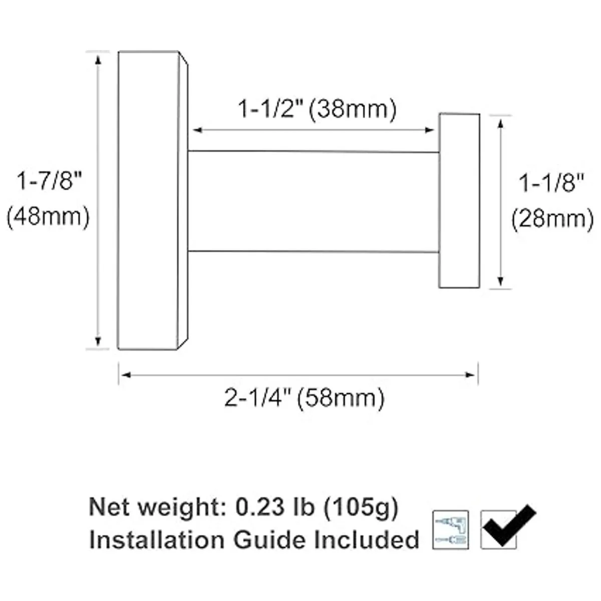 APLusee SUS304 Gancho para toallas de baño cromado_2