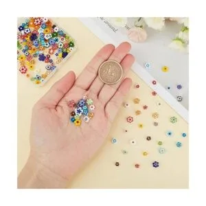 OLYCRAFT 236 cuentas de cristal hechas a mano Millefiori_3