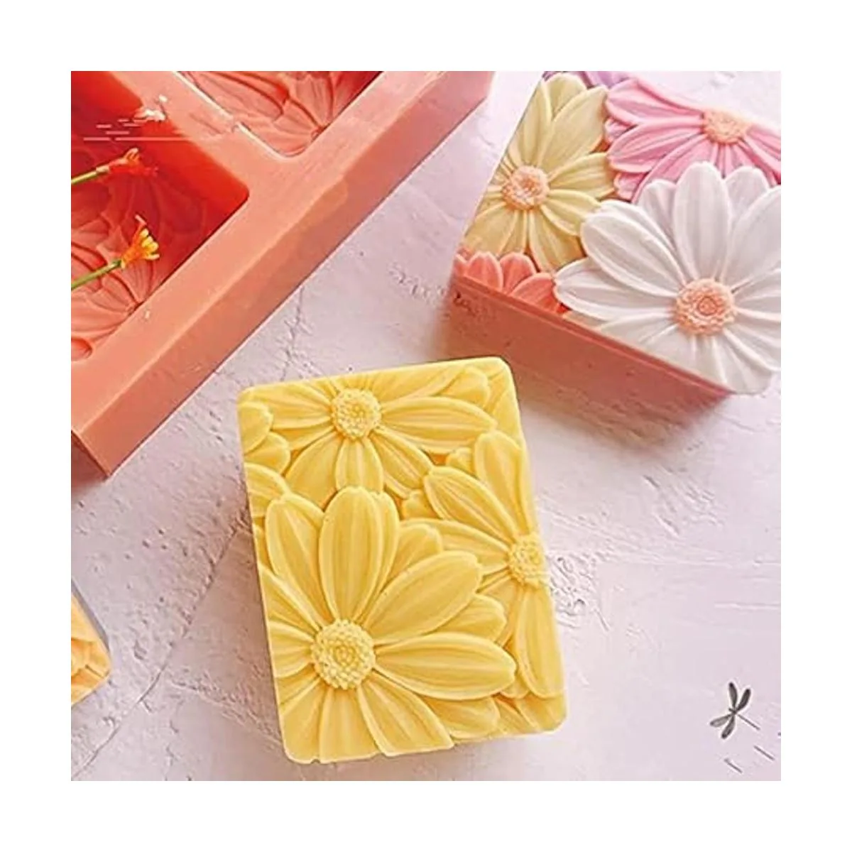 GreatMold Molde de de jabón de girasol elegante 3D_7