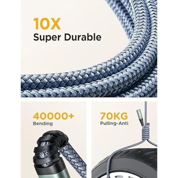 1 M3.3 pies Cable de extensión USB C trenzado de nailon_3