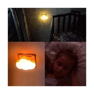 AUSAYE Paquete de 2 luces LED de noche enchufables luces_3