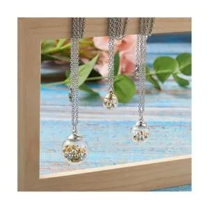 20 mini cuentas de globo de cristal vacías de 0.630 in con_6