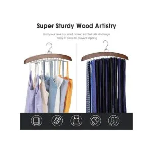 Ulimart Organizador de corbata de madera con 24 ganchos_5