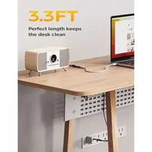 1 M3.3 pies Cable de extensión USB C trenzado de nailon_2