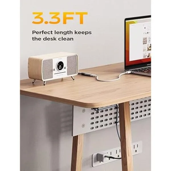 1 M3.3 pies Cable de extensión USB C trenzado de nailon_2