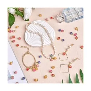 BEEFLYING 10 dijes de acrílico transparente con flores_5