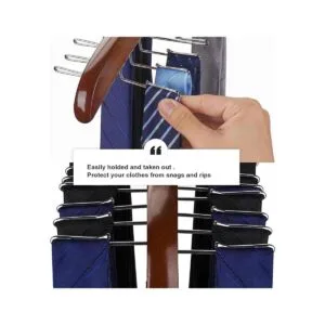 Ulimart Organizador de corbata de madera con 24 ganchos_3