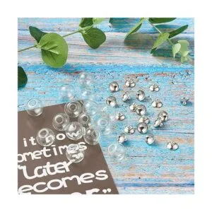 20 mini cuentas de globo de cristal vacías de 0.630 in con_4