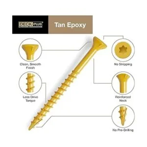 Deck Plus 48411 Tornillos de madera 8 x 158 pulgadas_3