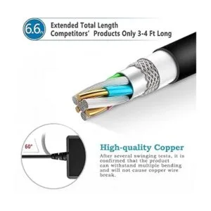 PwrON Cable de 6.6 pies 7.5 V 2 A AC DC adaptador_5