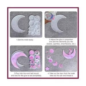 Moldes de resina para campanillas de viento paquete de_3