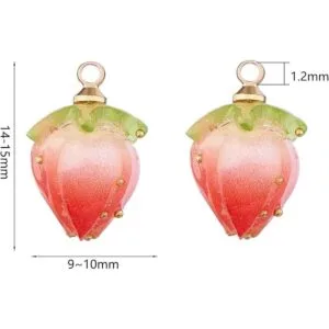 BEEFLYING 10 dijes de acrílico transparente con flores_2