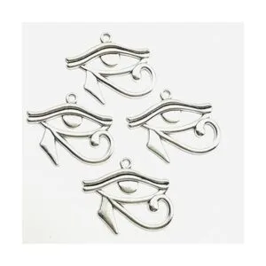 20 colgantes de ojo de caballo de plata envejecida para_5