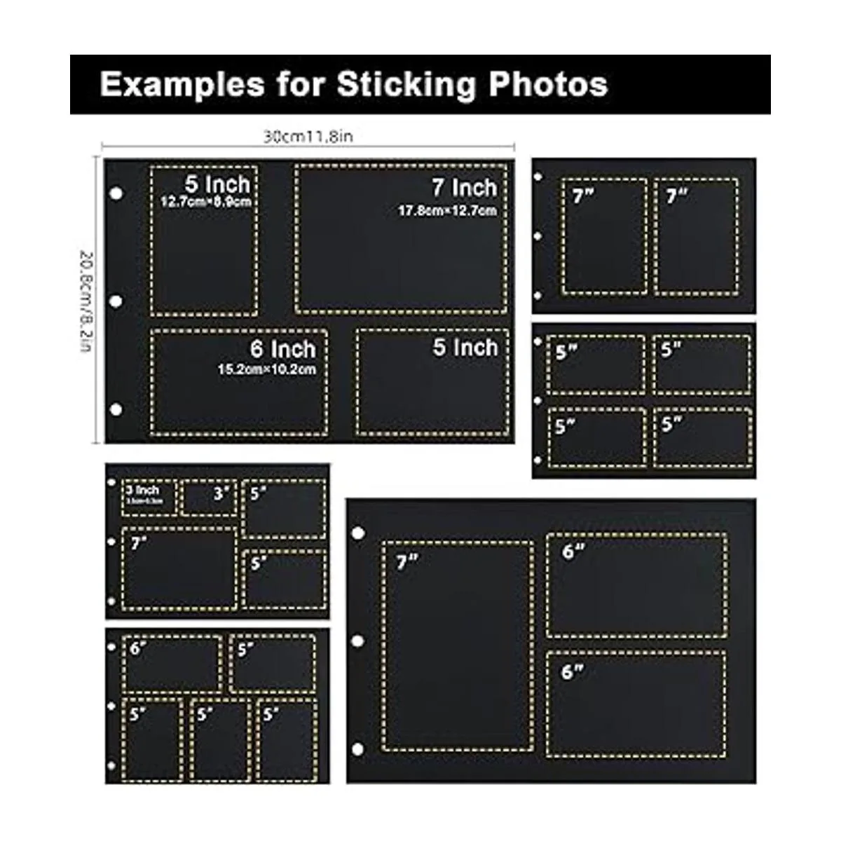 Photo Album Refill Pages for Giiffu DIY Scrapbook Photo_5