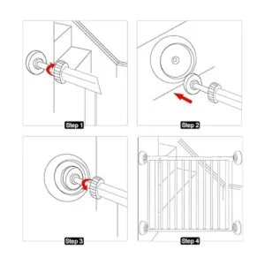Paquete de 4 vasos protectores de pared para puerta de_7