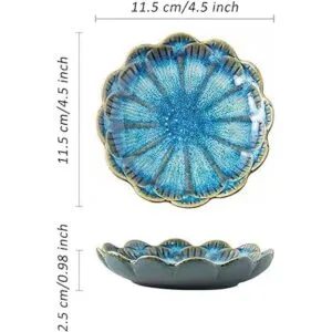 BOSILI Bandeja de cerámica para anillos de joyería vintage_2