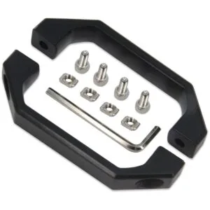 Zeberoxyz 2 piezas de mango de aleación de aluminio negro_1