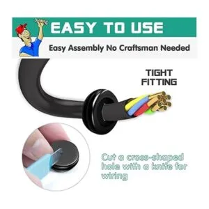 Gysxrda Juego de 170 ojales de goma Surtido de ojales_5