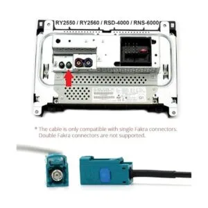 Cable de cámara inversa Fakra a RCA adaptador de audio_5